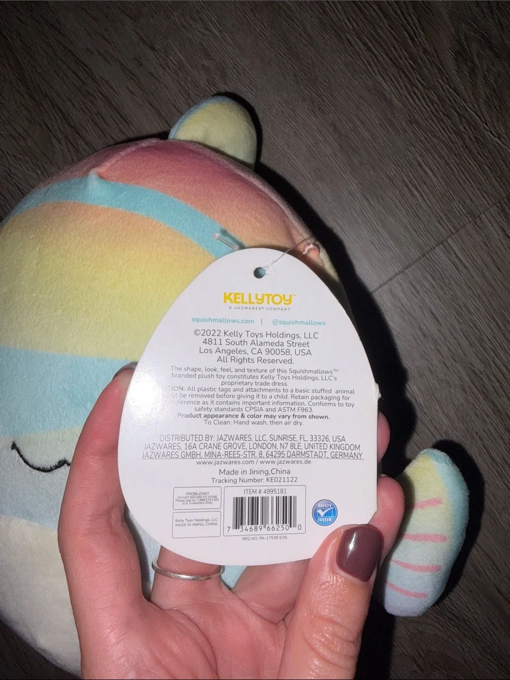 Squishmallows Canda Plush - Pastel Rainbow Stripes 8 inch